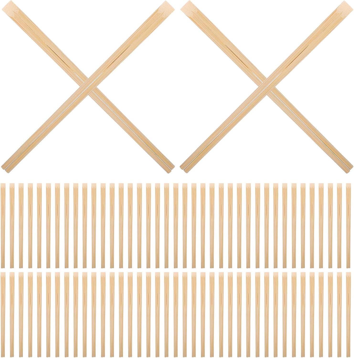 Disposable Chopsticks Set 100 Pairs 24cm Splinter-free Utensils for Restaurants Takeout Sushi and Asian Food