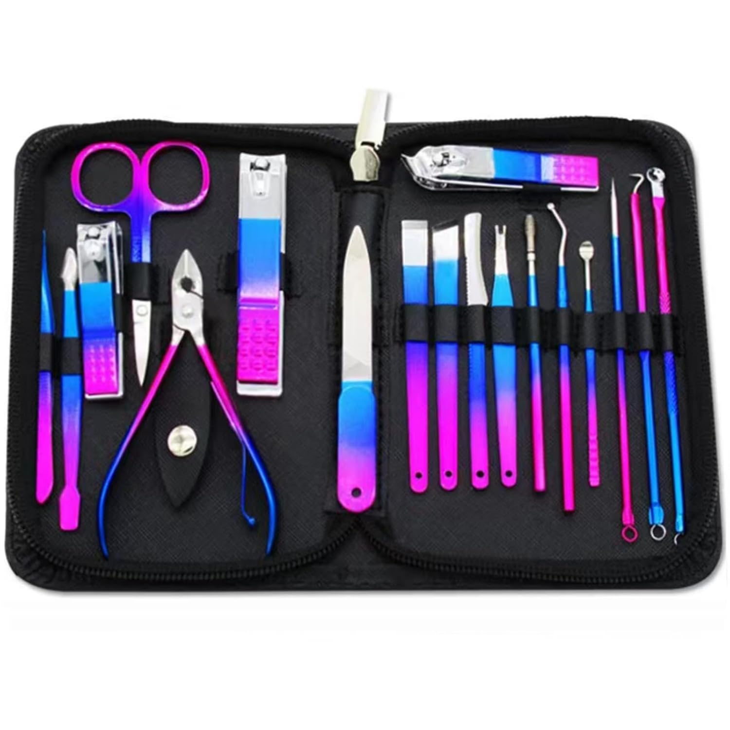 Nail Clipper Set, Tuefuzy 18 in 1 Stainless Steel Nail