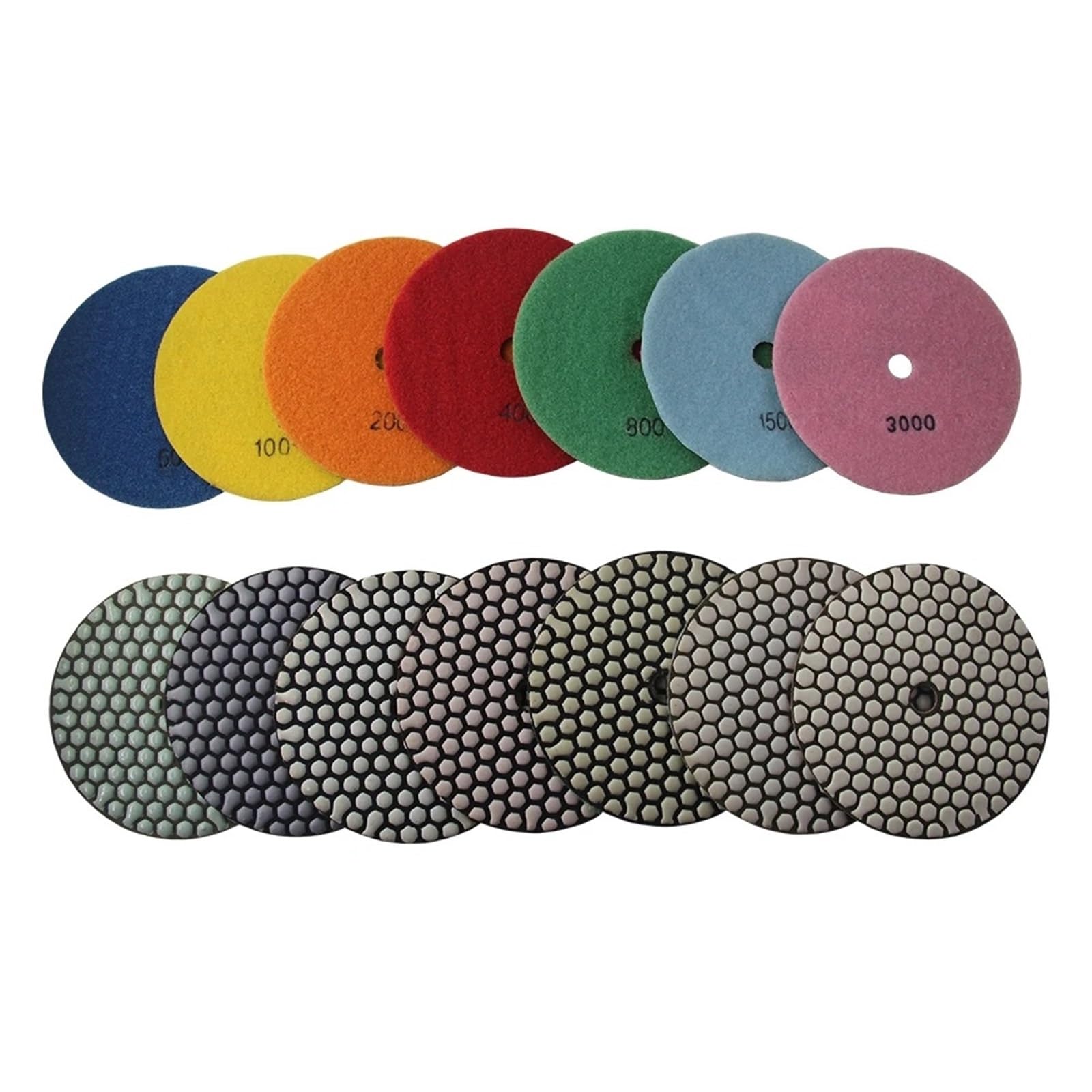 Ruedas de Pulido, Discos de Aletas Almohadilla de Pulido en Seco de Diamante de 150 Mm Disco de Pulido de Resina Herramienta de Pulido de Granito de Mármol/a/2Pcs G3000