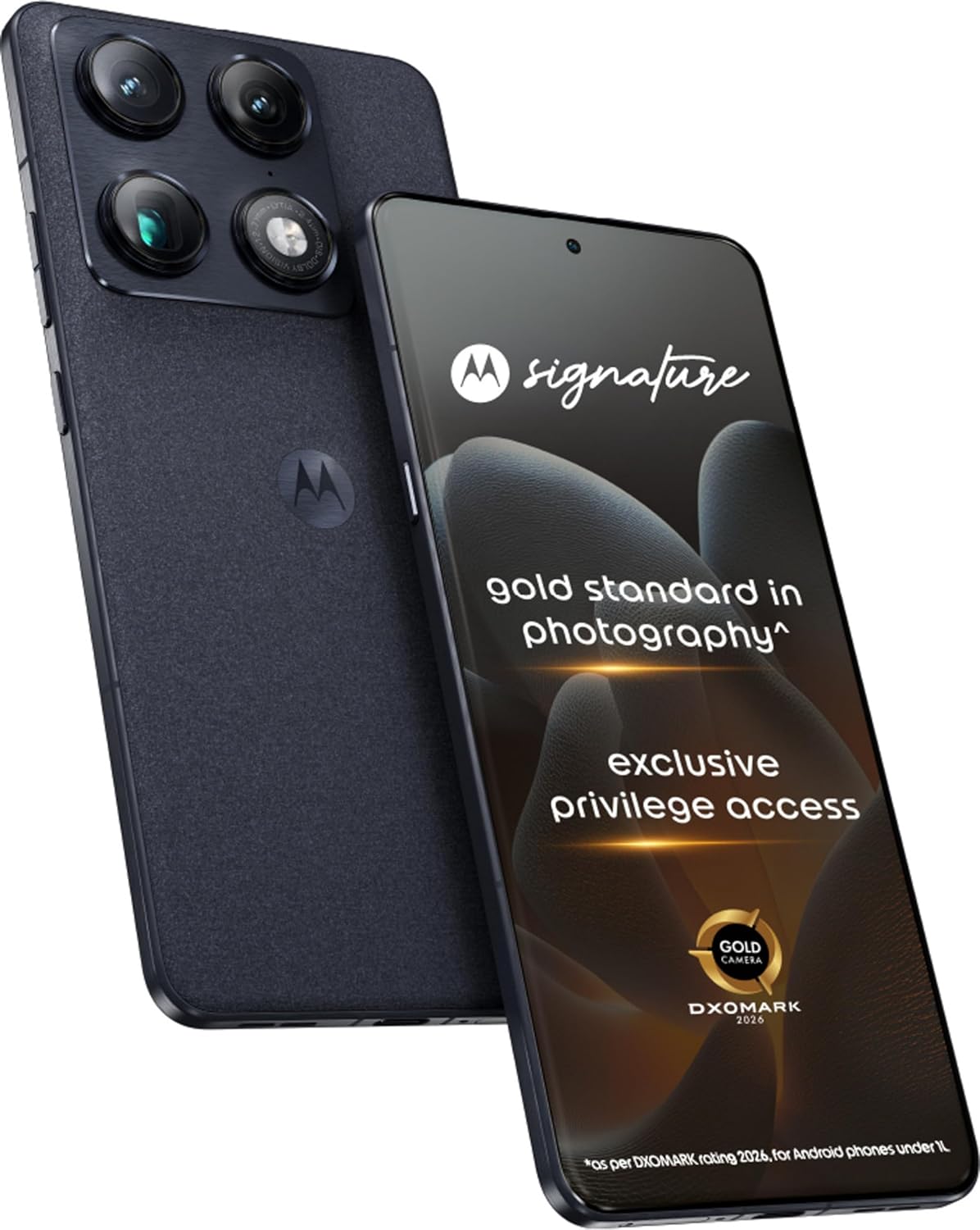 Motorola Signature (Pantone Carbon, 16GB RAM +512GB Storage) | 17.27 cm (6.8 inch) Super HD Display | 50MP + 50MP + 50MP | 50MP Front Camera | 5200 mAh Battery | Snapdragon 8 Gen 5 Processor