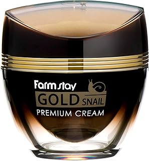 FarmStay Gold Snail Premium Cream - Snail Mucin Cream Infused with Gold - Hydrates and Firms Tired Skin - Fights Wrinkles and Fine Lines - 1.69 oz