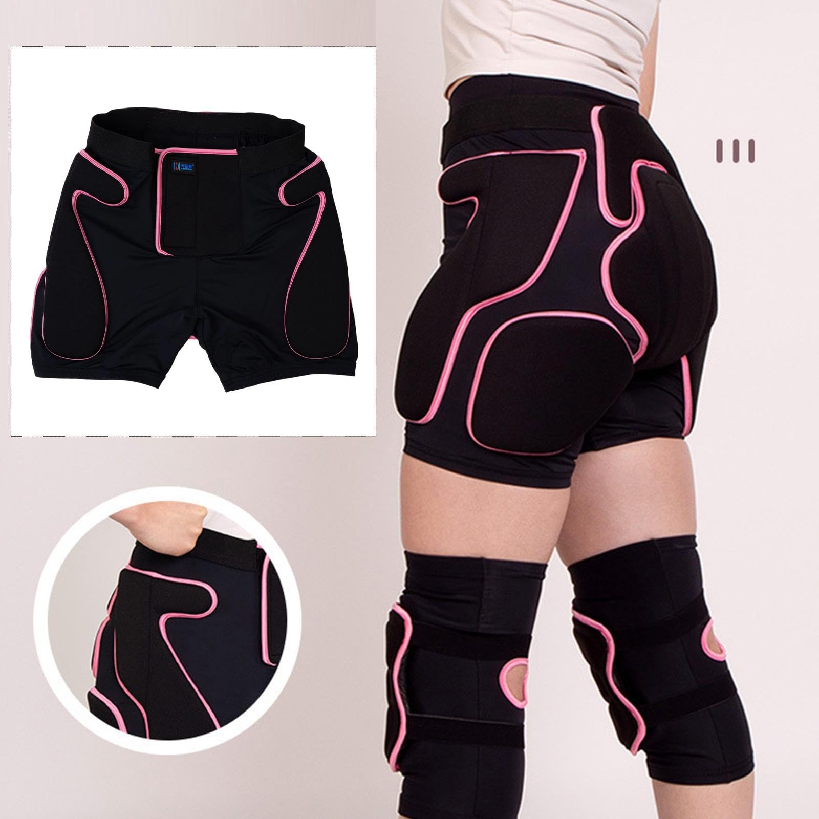 Short rembourré de Sport, Protection Professionnelle des Hanches, idéal pour Le Roller et Autres Sports de Plein air (Hommes et Femmes, vélo, Ski).