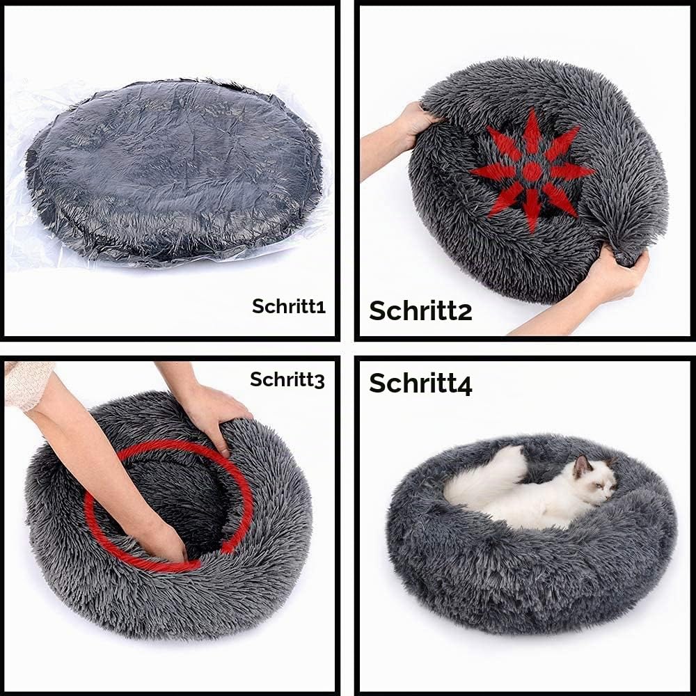 Haoye Hundebett Grosse Hunde, Flauschige Hundekissen, Premium Orthopädisches Haustierbett, kuschelige flocke Hundesofa, Hundekörbchen waschbar für mittel und große Hunde