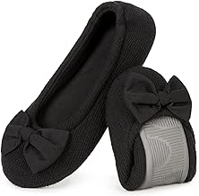 EverFoams Damen Ballerina Hausschuhe Leicht Frottee Baumwolle Memory Foam Geschlossen Pantoffeln