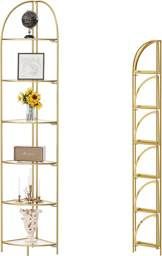 フクれいみシェルフ Amazon.com: Crofy Foldable 6 Tier Corner Shelf, Metal Corner Plant