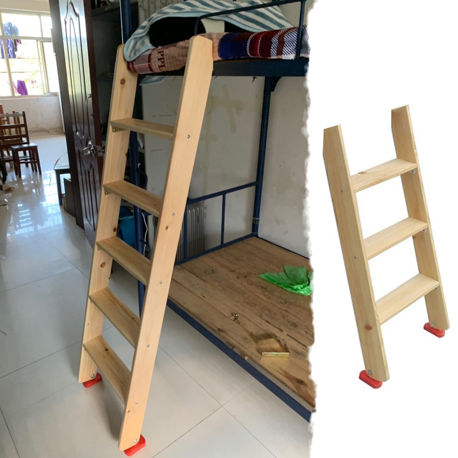 Escalera universal de 3 peldaños para literas y caravanas, soporte de 330 LB