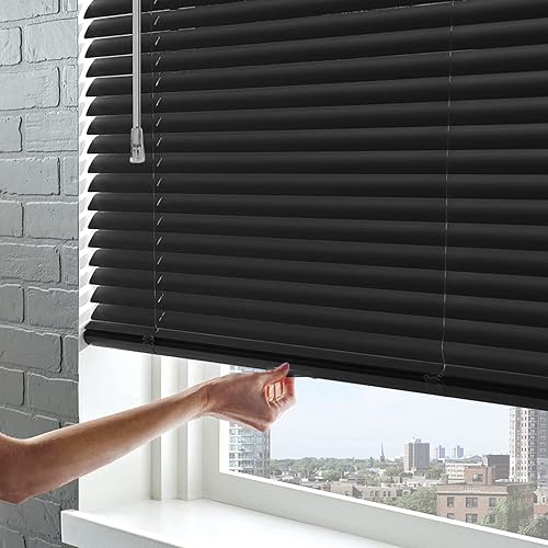 Miniatura 3 de ACMEART Persianas para ventana, sin herramientas, sin taladro, 1 pulgada, de aluminio, inalámbricas, venecianas, mini persianas para ventana y