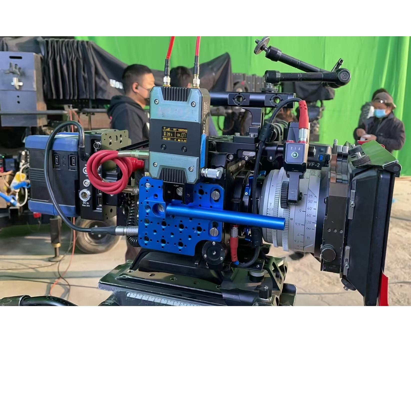 HangTon Tubo da 15 mm per fotocamera Sony ARRI RED Wireless Follow Focus Lens Motor Shoulder Rail accessorio di montaggio con filettatura da 3/8", lunghezza 15 cm (blu)