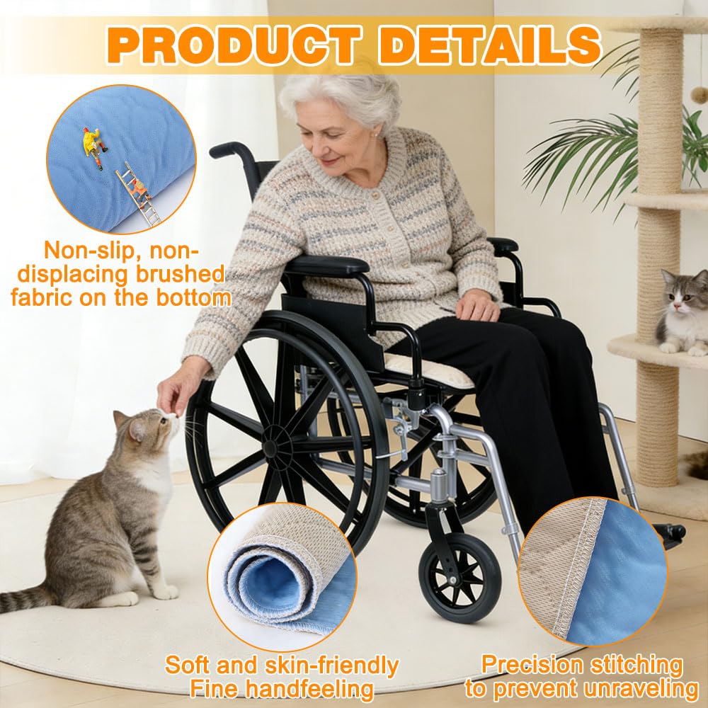 4 almohadillas para silla de incontinencia, reutilizables, impermeables, fundas de silla lavables, almohadilla de incontinencia antideslizante, protector de sofá impermeable para silla de