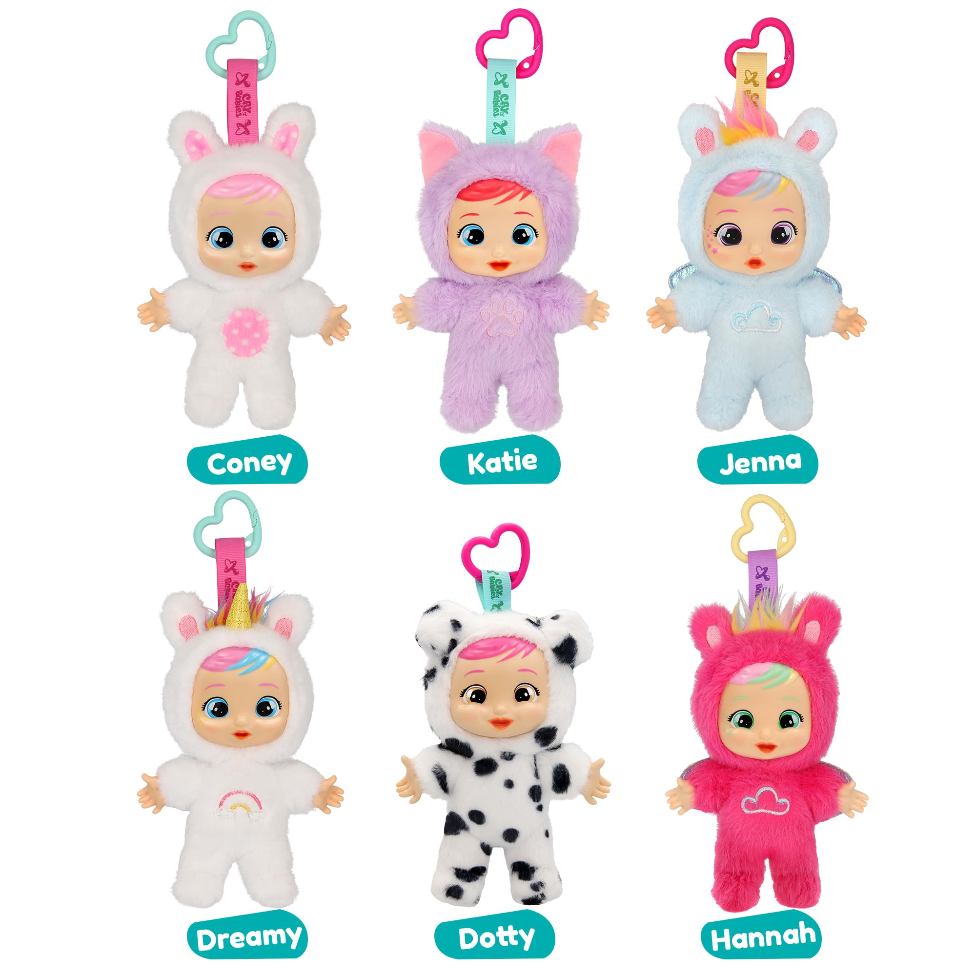 CRY BABIES CUTIES CONEY Bambola di peluche Mini Bebè di Peluche, Perfetti Da Portare Sempre Con Te Bambini dai 3 anni in su