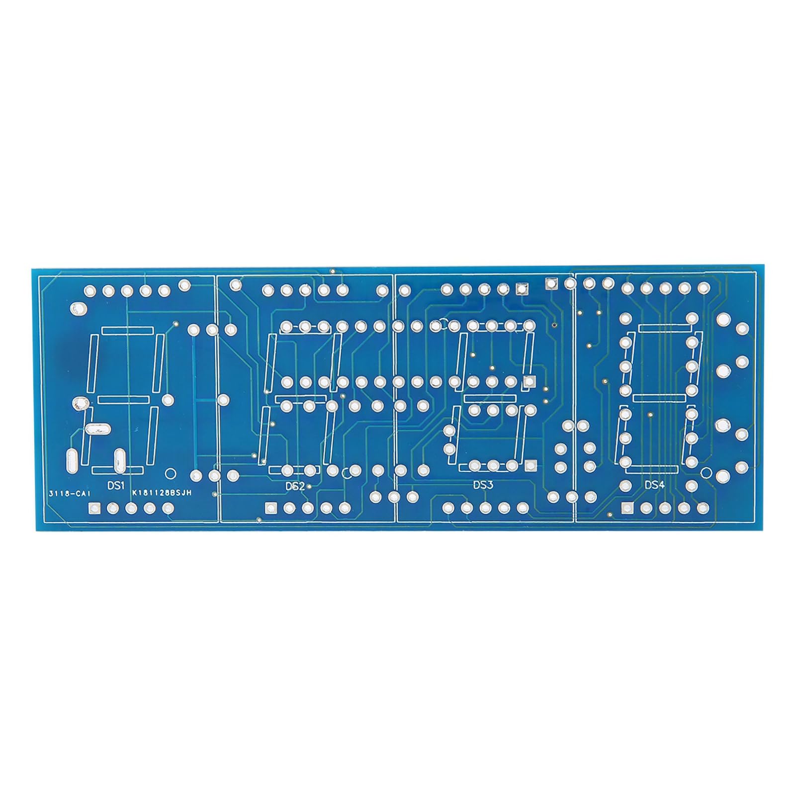 Kit Elettronico Orologio Fai Da Te, Kit Orologio Digitale a LED a 4 Cifre Visualizza Automaticamente Ora/Temperatura, Funzione di Allarme, Timer (Verde)
