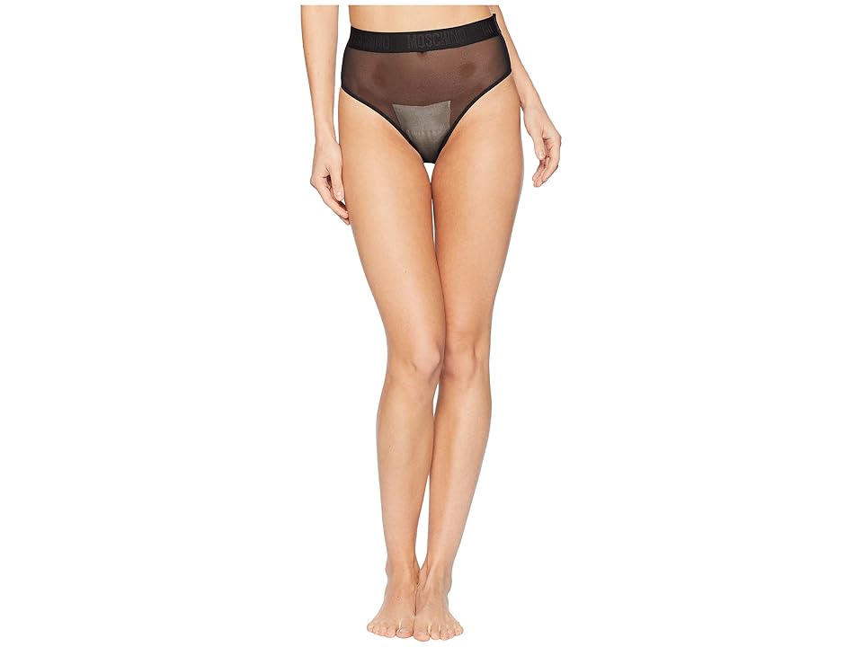 

Moschino Microfiber Culotte (Black) Women's Underwear