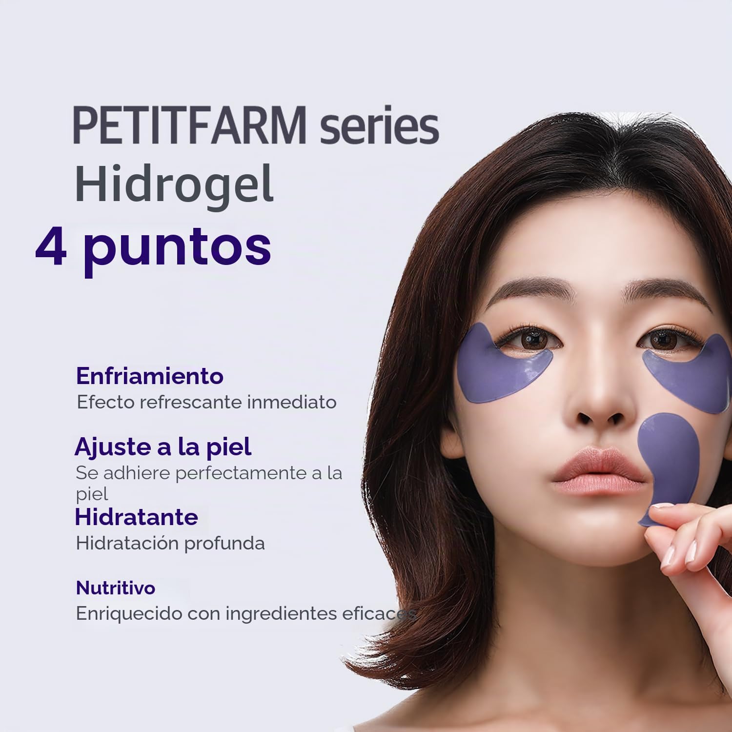 PETITFEE Agave Cooling, Máscara de Ojos de Hidrogel, Hidratante y Refrescante, Ideal para Reducir la Hinchazón y Calmar la Piel, 60 Piezas (30 Pares)