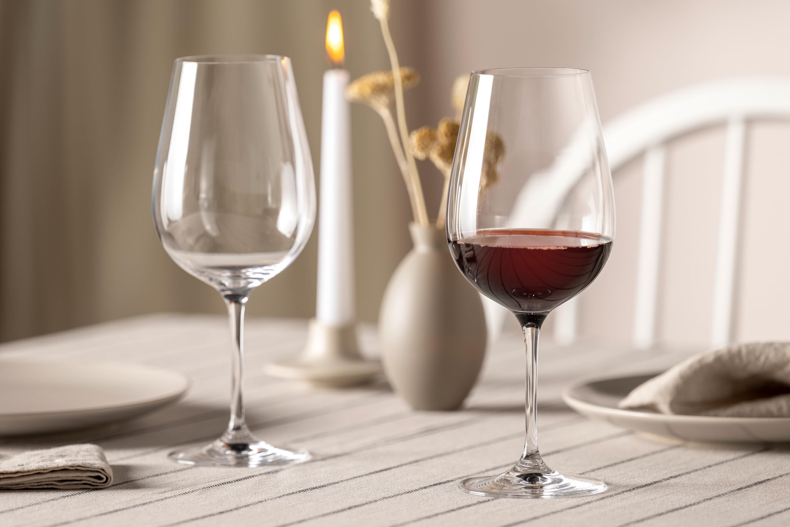 Leonardo Tivoli 020968 - Juego de 6 copas de vino tinto con mango estirado, aptas para lavavajillas, tamaño grande, 700 ml