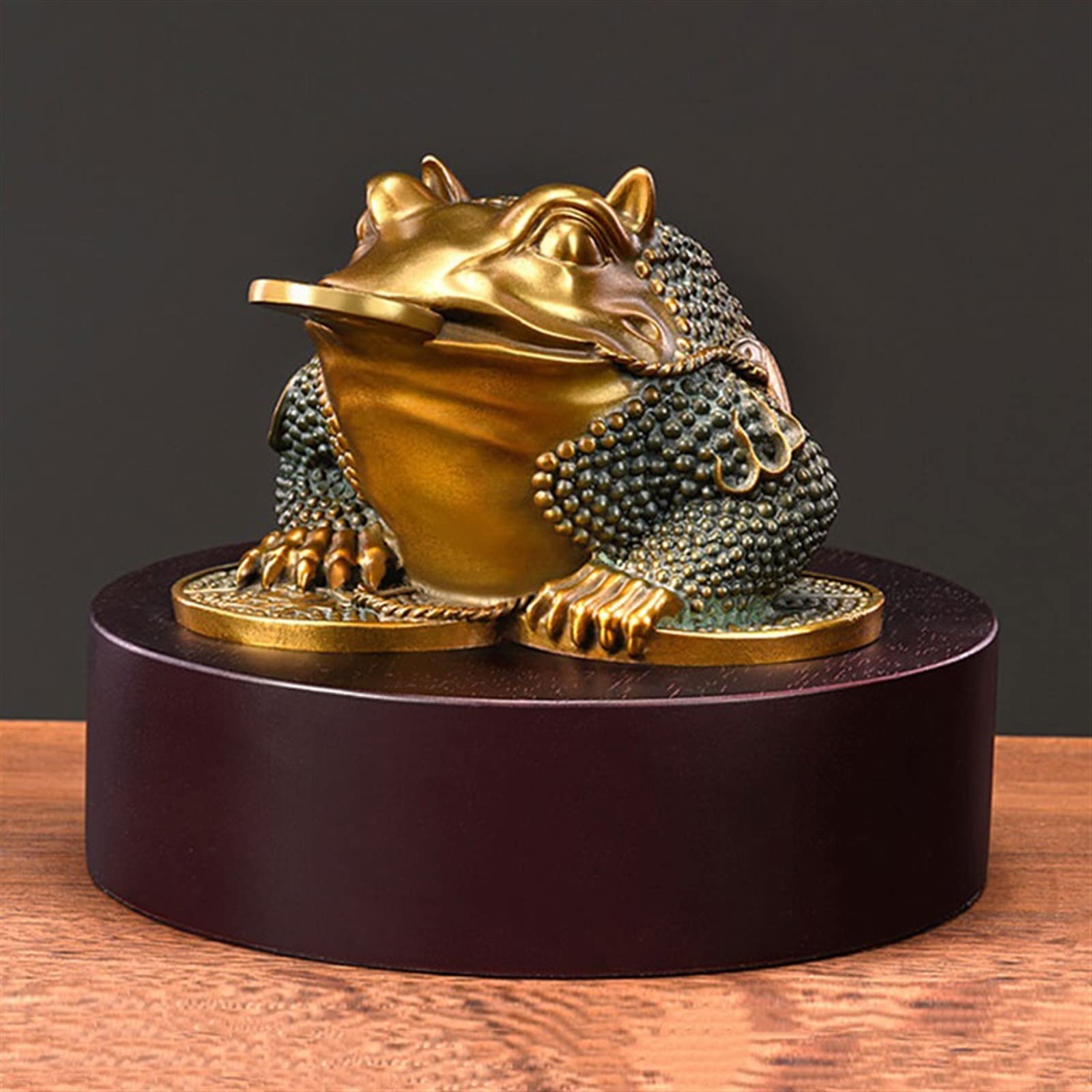 Statue di Buddha Decorazione Domestica Treppiede in Rame Toad Fortune Ornament Soggiorno Ufficio Scultura Feng Shui Decorazione Feng Shui