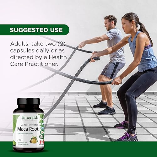 Miniatura 5 de EMERALD LABS Maca Root - Suplemento diario con raíz de maca peruana 100% pura para la salud endocrina de hombres y mujeres, sin gluten, vegano, sin