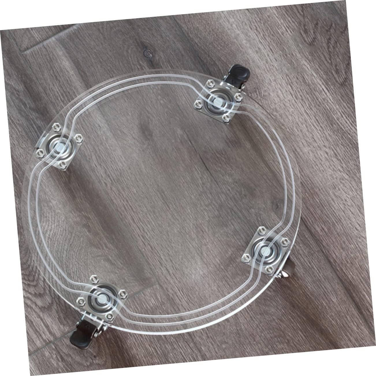 Round Acrylic Plant Stand Wheels Indoor Plant Holder Pot Planter Storage Tray