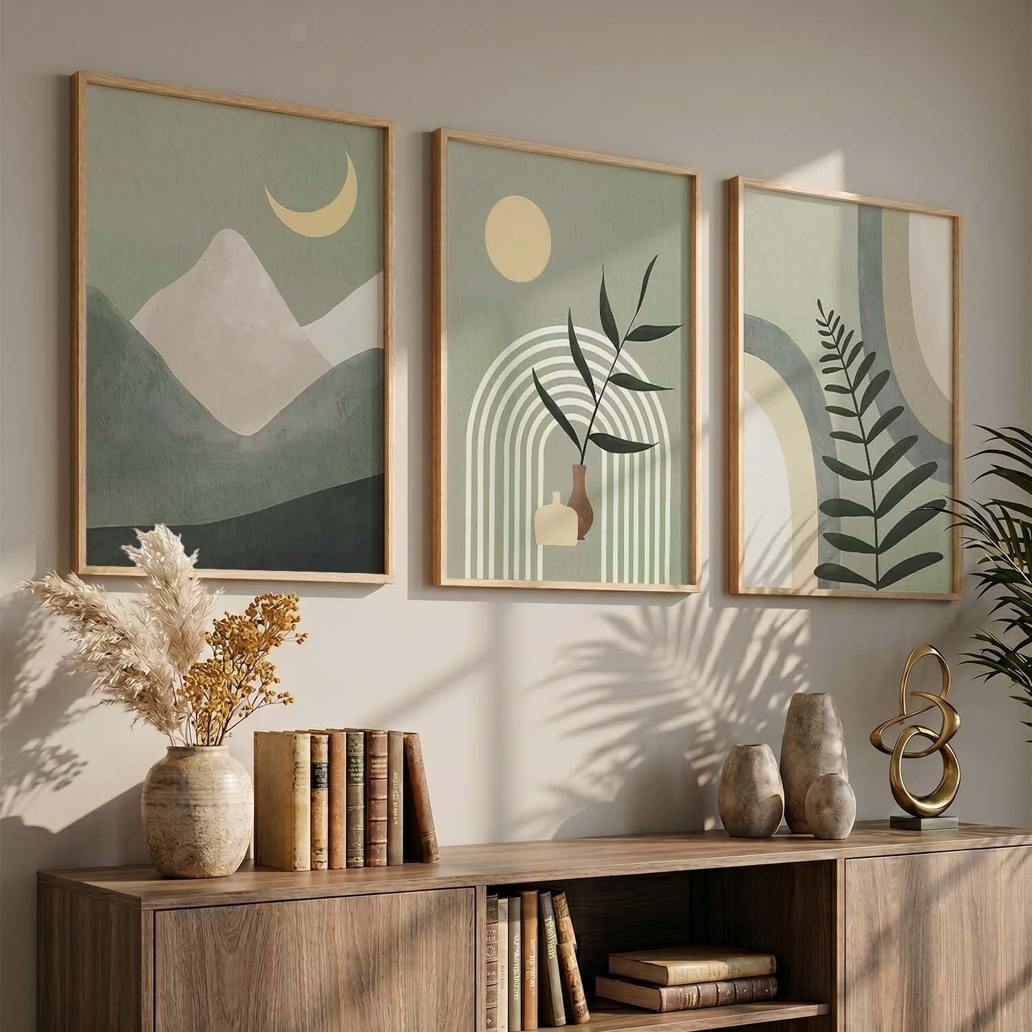 Bohemian Wall Art Set - 3 Framed Prints -13