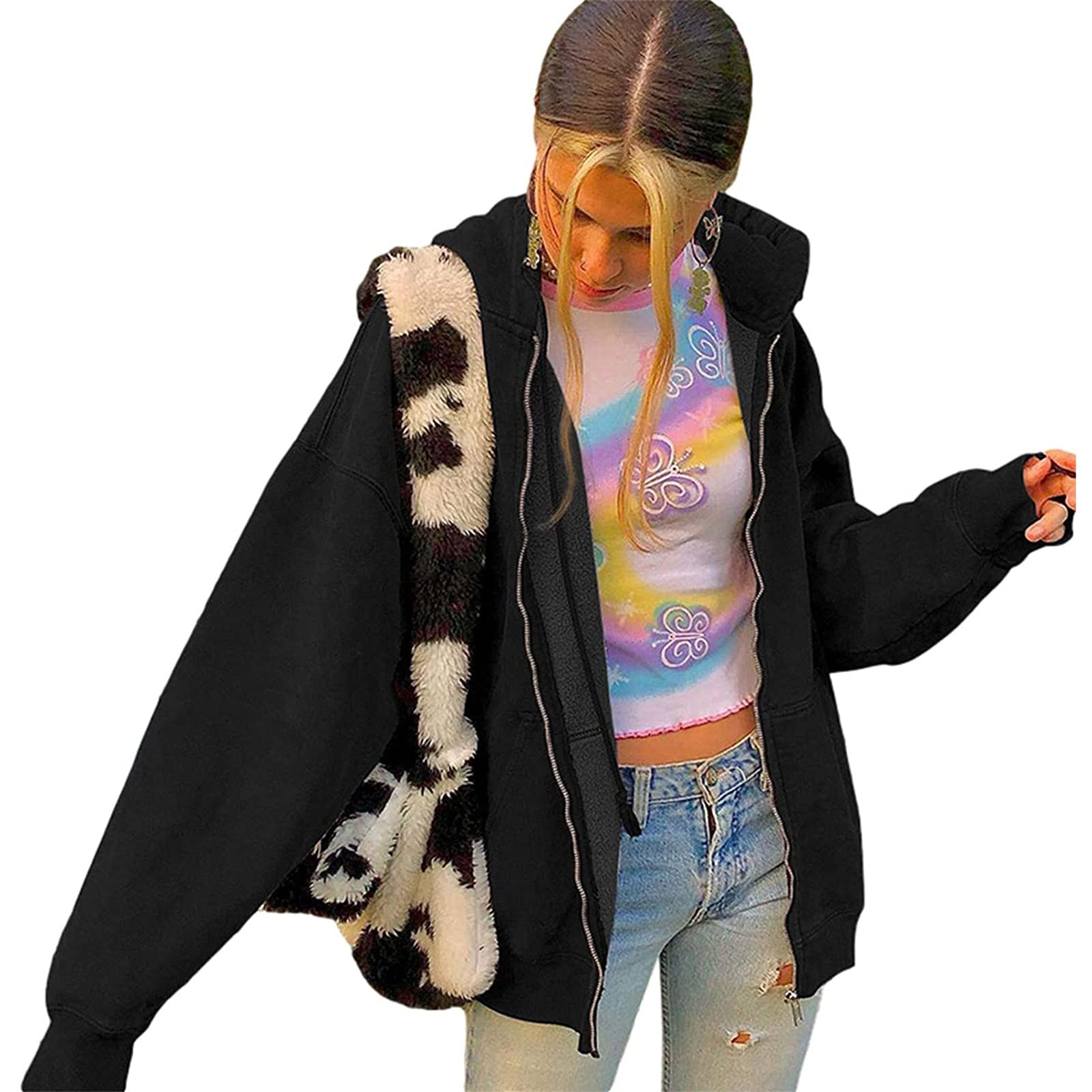 Felpe con cappuccio e felpe alla moda da donna a maniche