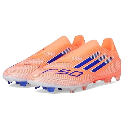 adidas F50 League Laceless Firm Ground Soccer Cleats Soccer Shoes Beam Orange/Lucid Blue/White