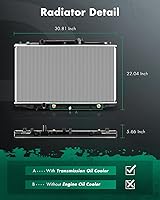 Vista 2 de SCITOO 2599 Radiador Fit 2003-2007 para Honda para Accord 2.4L