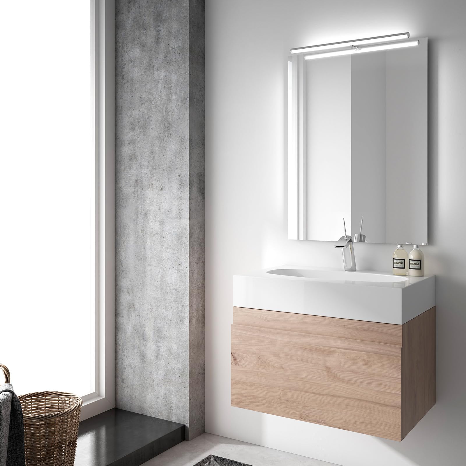Aplike - Applique LED pour Miroir de Salle de Bain - Lumière Blanche Froide (5700K) - 10.2 x 2.2 x 49.6cm | Modèle Cassiopée
