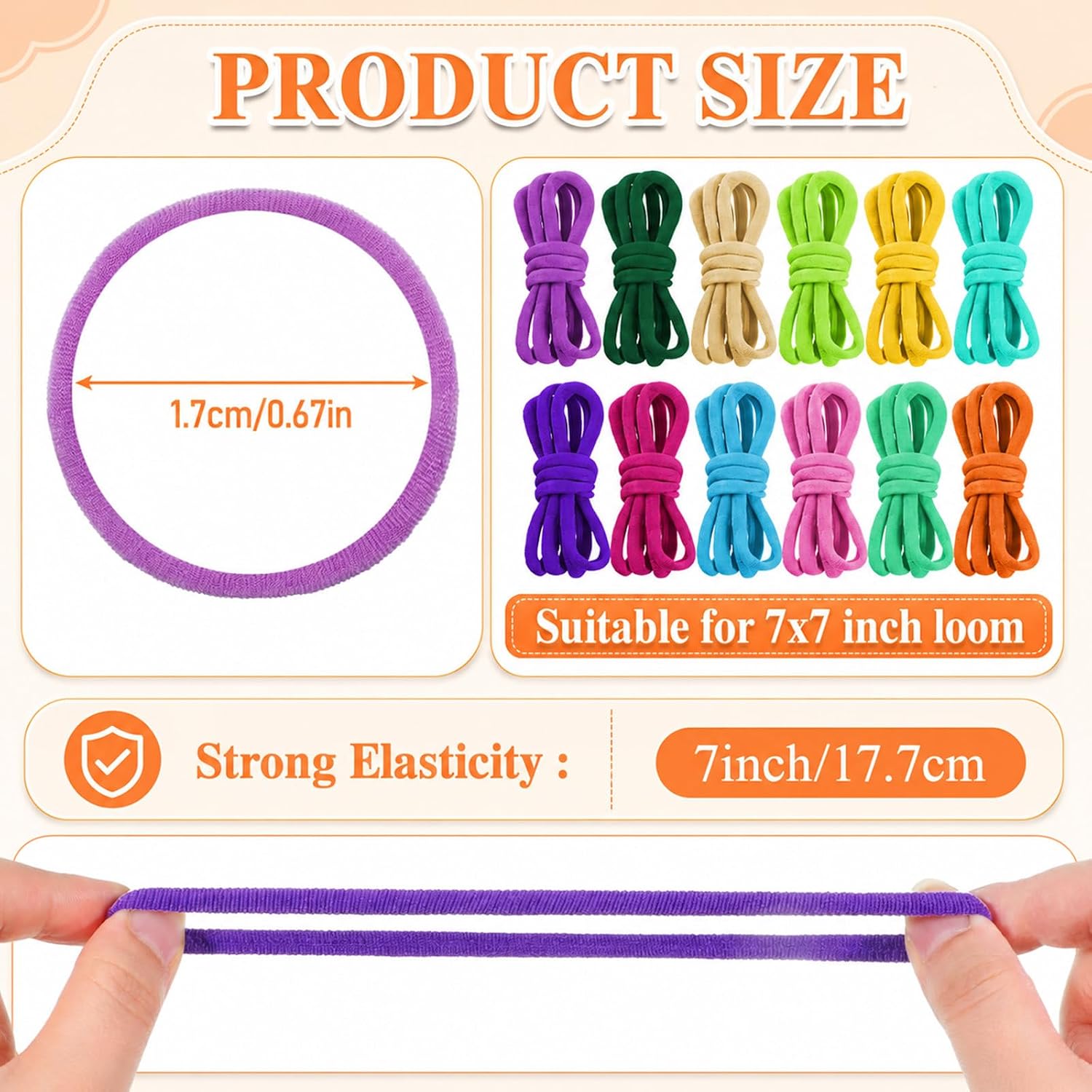 MySHUCE 1200 PCS Refill Loops for 7-Inch Weaving Loom - 12 Color Loom Loops | Potholder Looms Weaving Craft Flexible DIY Kit for Potholder Making, Durable Nylon Craft Bands for Kids Adults DIY Projects