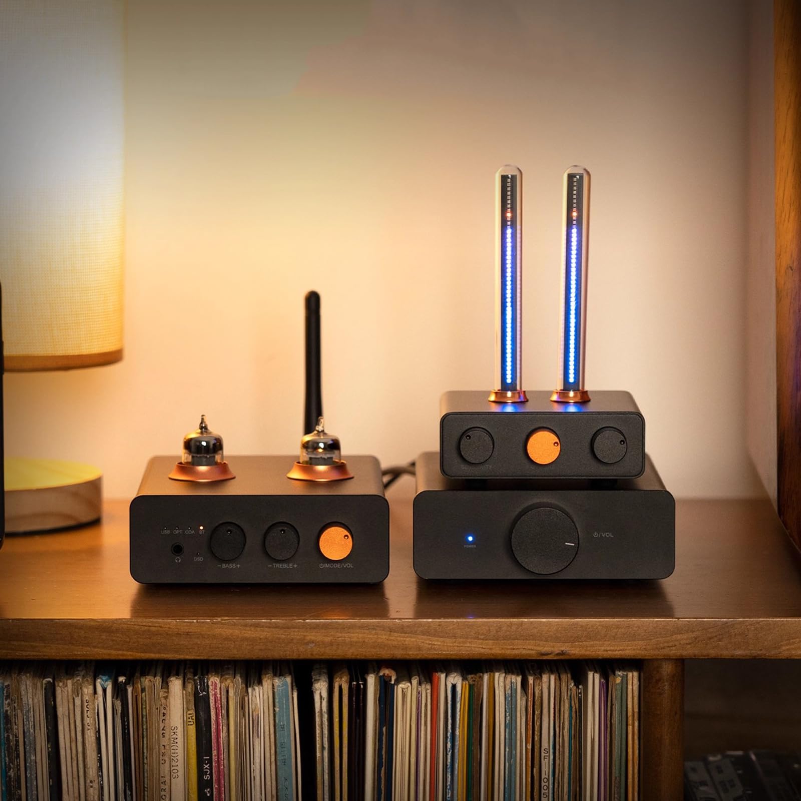 Lampada a Spettro RGB per La Cattura del Suono, Luci a LED per La Sincronizzazione Musicale, con 2 Tubi Luminosi, 4 modalità di Visualizzazione, Controllo del Microfono