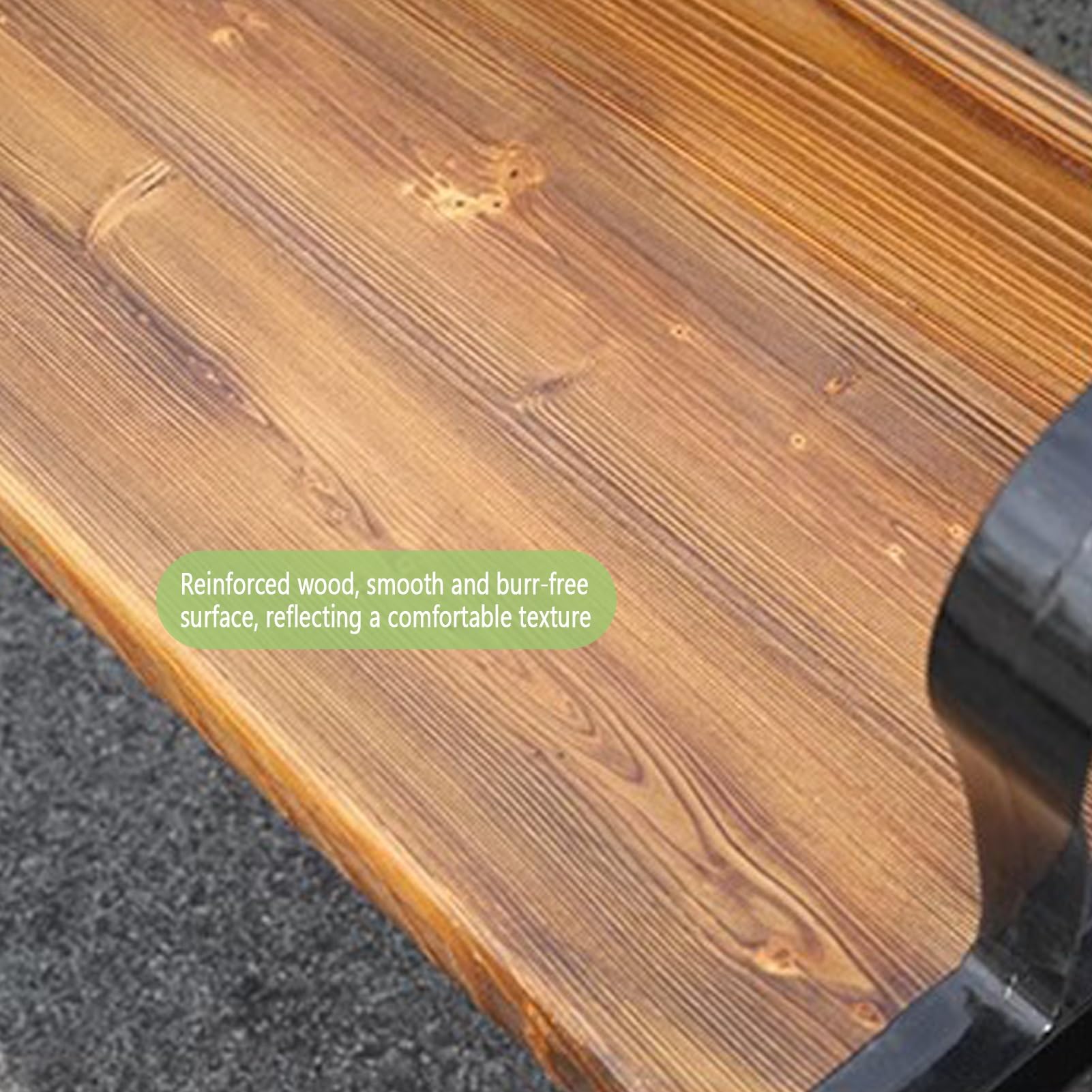 Houten tuinbank met metalen frame - - Slim gespot Houten tuinbank met metalen frame - - Slim gespot