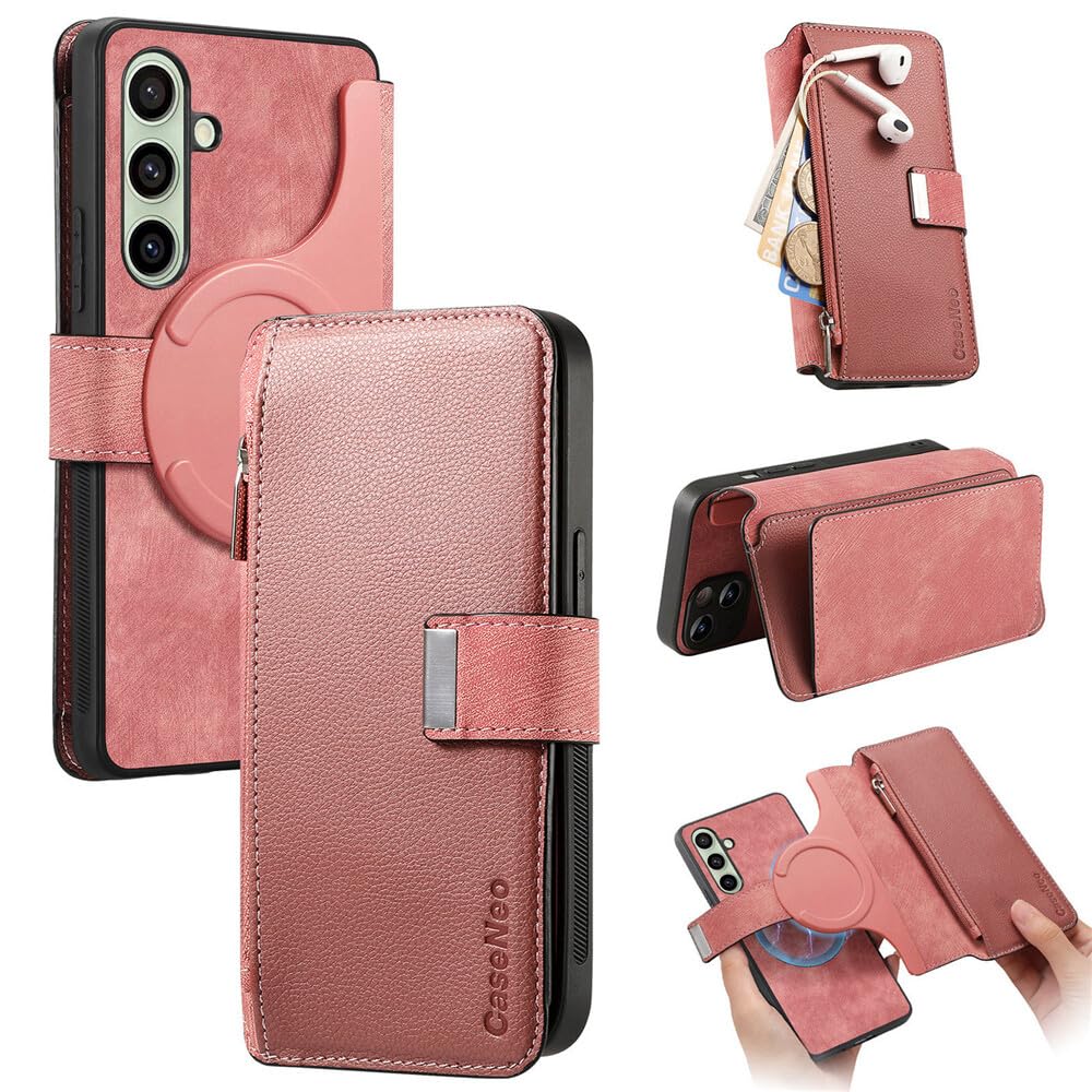 Housse rose Samsung Note 10 Plus pour simplifier vos sorties avec son portefeuille magnétique - 8