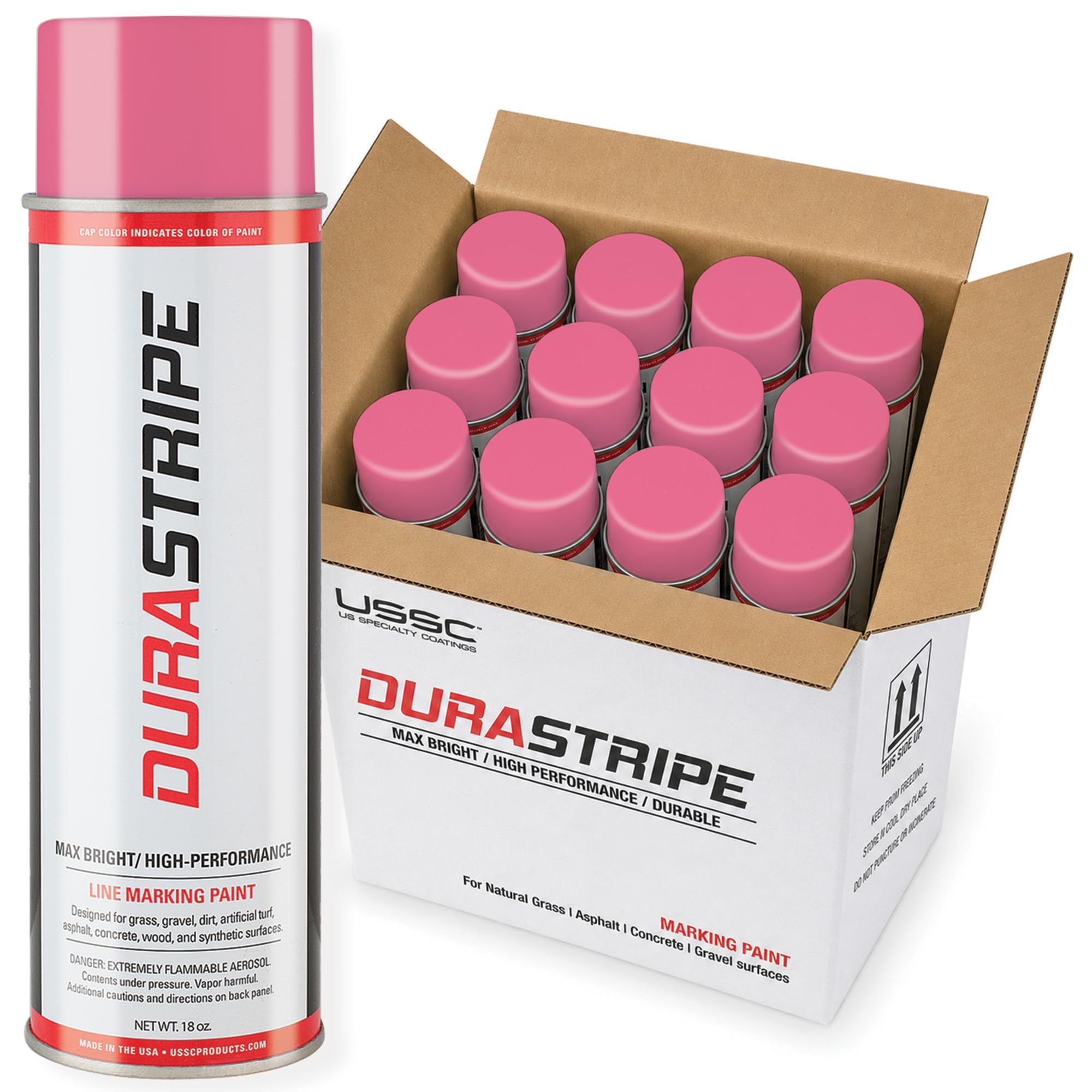 Athletic Field Marking Paint (Pink) 12-18oz Cans Per Case