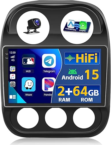 Android 11 para Jeep Patriot Compass 2010-2016 Radio, 2G RAM 32G ROM 10 pulgadas pantalla táctil estéreo para coche con reproductor automático