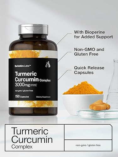 Miniatura 4 de Horbäach Curcumina de cúrcuma | 150 cápsulas | Suplemento de cúrcuma con extracto de pimienta negra | Sin OMG, complejo herbario sin gluten | por