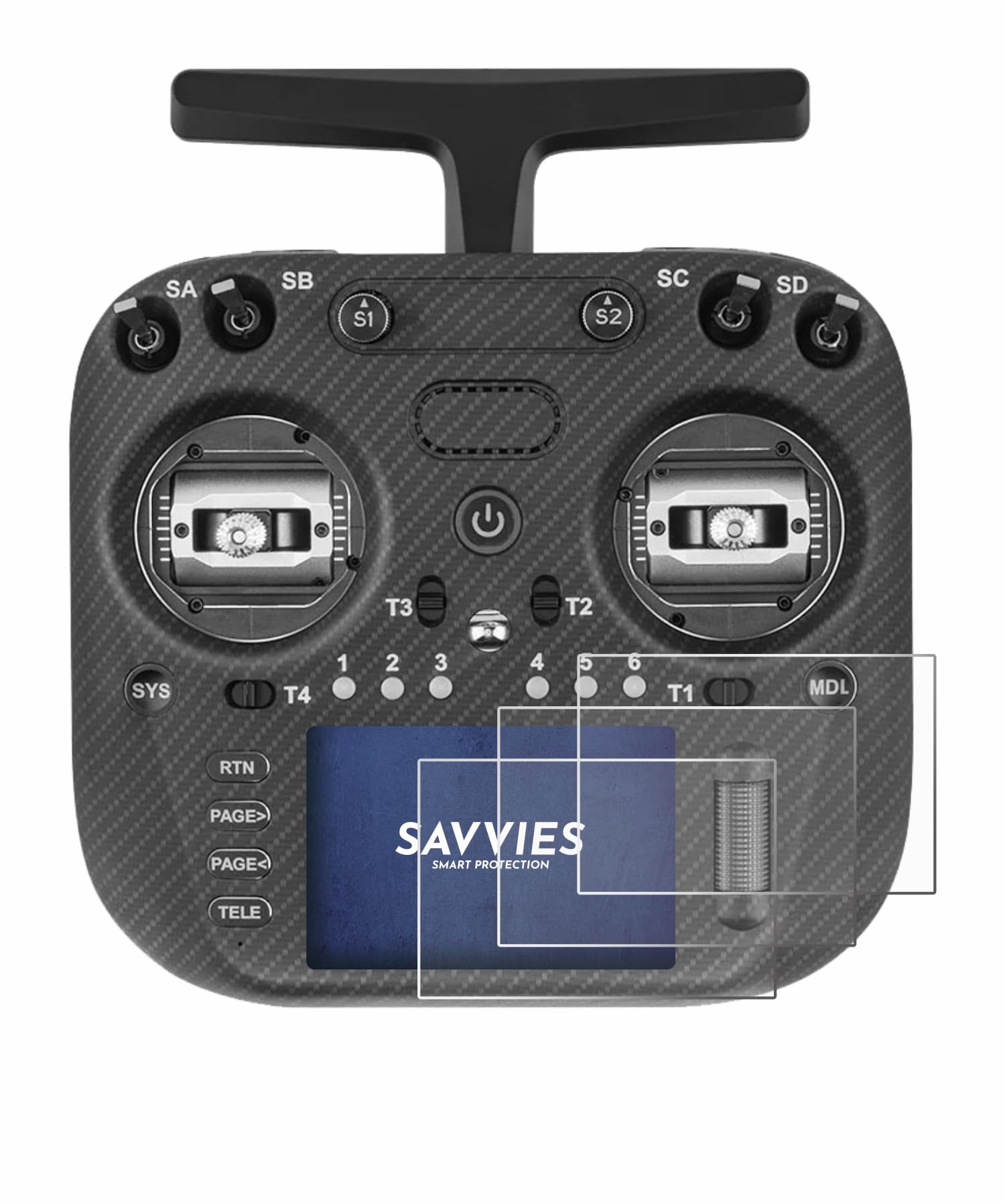 savvies 6 Pezzi Pellicola Protettiva per Radiomaster TX15 Max Protezione Schermo Trasparente