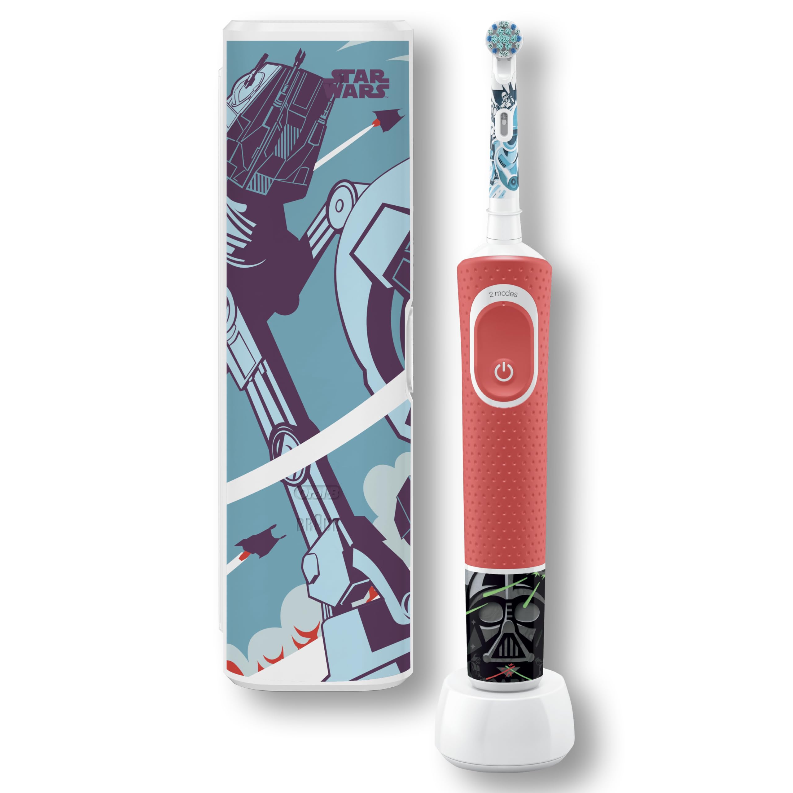 Spazzolino Elettrico Ricaricabile Oral-B Kids Braun, 1 Manico Con Personaggi Di Star Wars, 1 Custodia Da Viaggio, Per Età Da 3 Anni