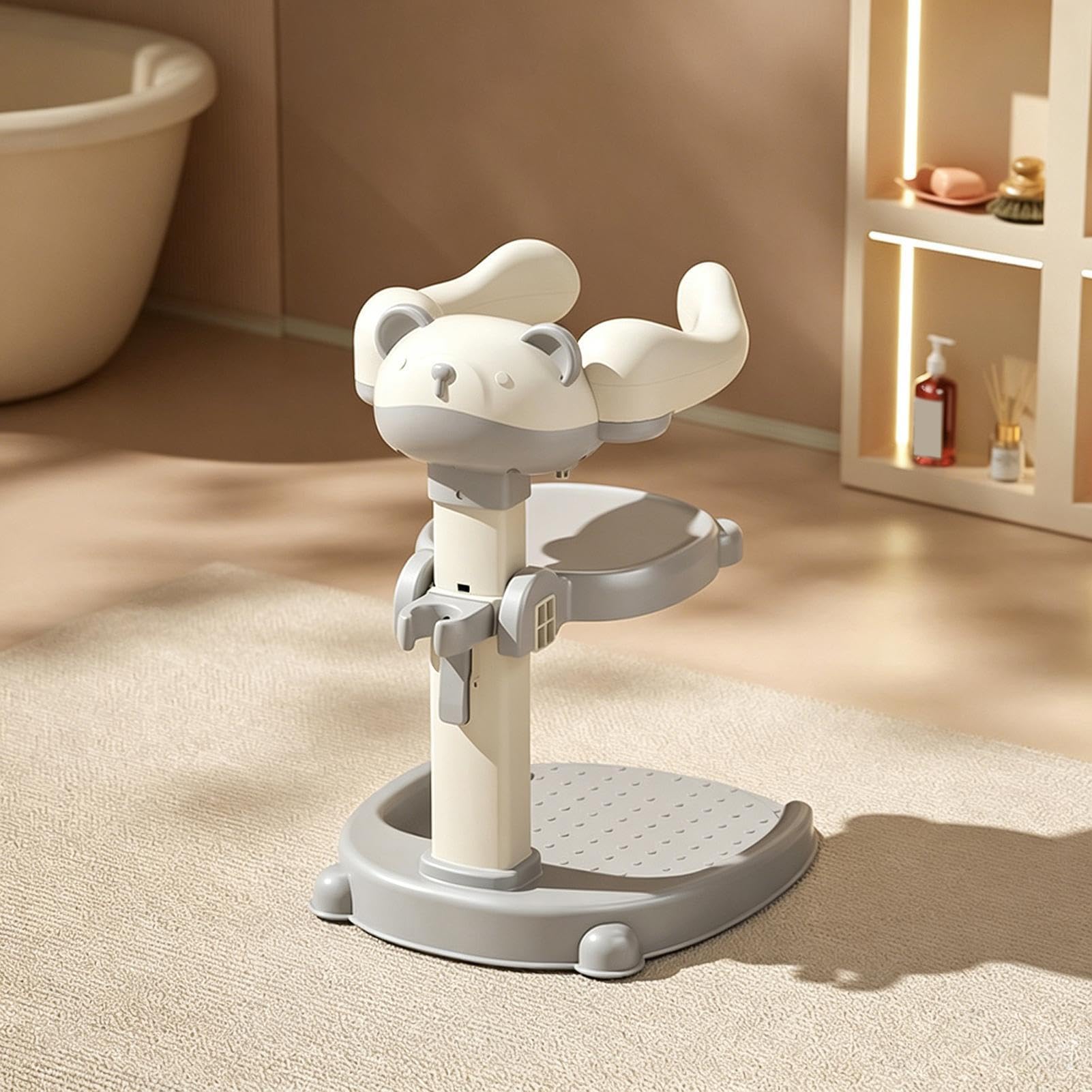Soporte de Baño para Niños Antideslizante Asiento 2 en 1 Desmontable | Soporte de Baño Sentado y de Pie Para En Bañera, Baño, Hogar, Dormitorio, Hotel Y Cambio De Pañales