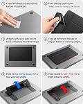 Spigen Slim Fold Laptop Stand Foldable Portable Ergonomic Angle Lift Anti-Slip Compatible with MacBook Neo, MacBook Air, MacBook Pro 11"-16" and More - Black (LD201-S1)