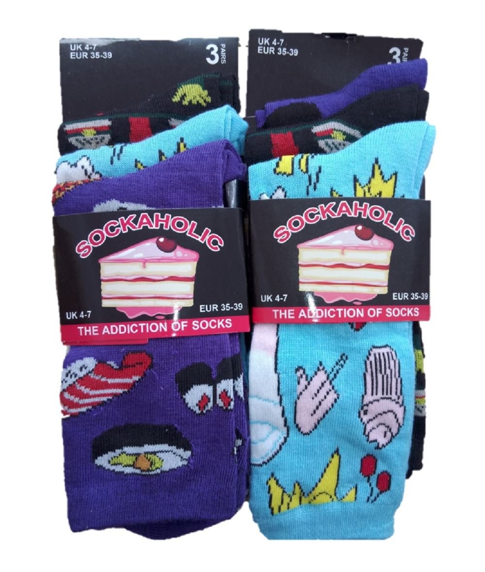 Undercover 6 Pairs Ladies Fashion Socks CAKE 4-7