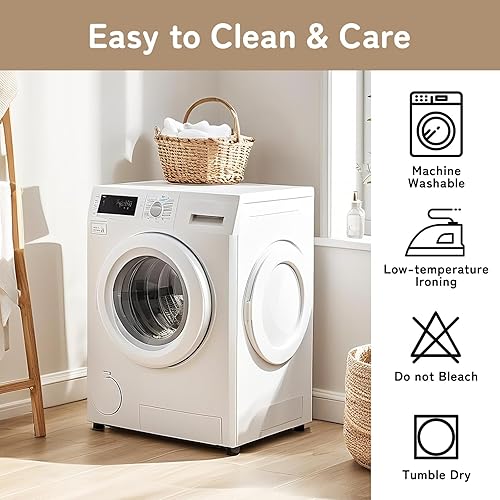 Miniatura 100 de HANDONTIME fundas de sofá beige para sofá, fundas boho de jacquard y corduroy para perros, funda de sofá de felpilla para perros, protector suave