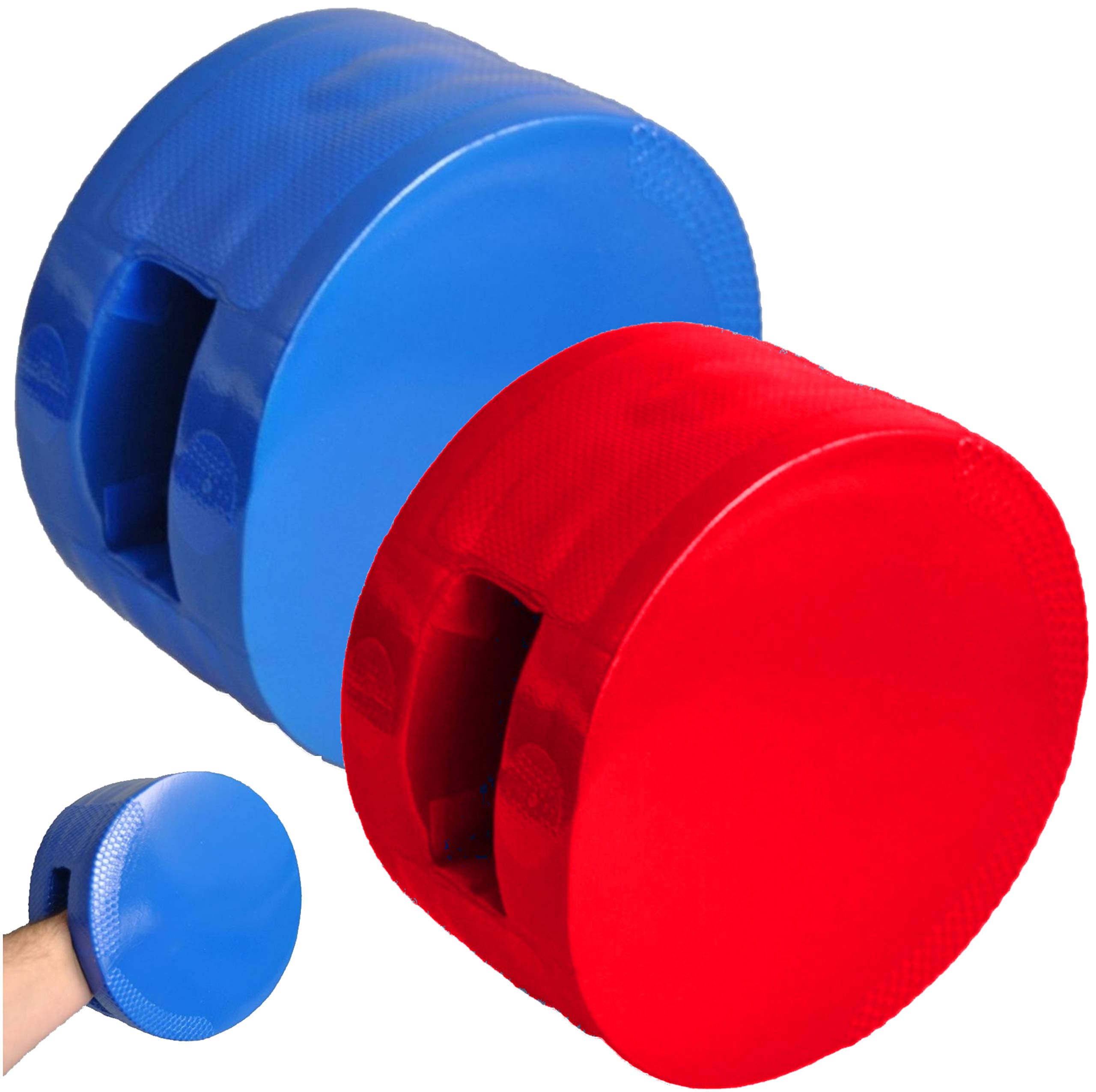 BAY Schaumstoff ROT BEIDSEITIG WEICH Doppel Double Hand Schlag Mitt Doppelpratze Doppelmitt Schlagmitt Schlagkissen Taekwondo Kickboxen Pratzen Doppelschlagpolster Handpratzen Karate Doppelseitig
