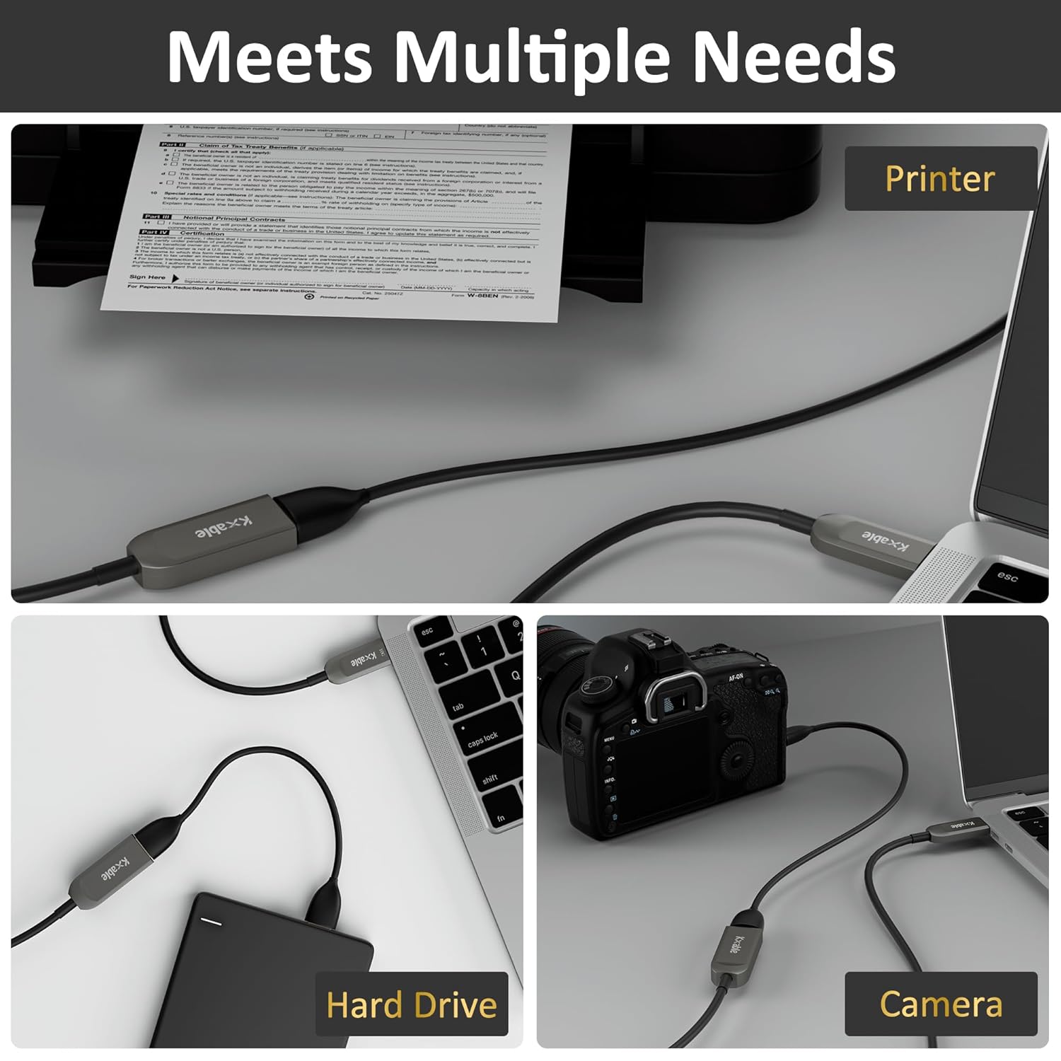 USB 3.0 Extension Cable 100 Feet, USB Active Fiber Optical Male to Female Extender Cord, High Speed 5Gbps Data Transfer, Support USB 3.0 & USB 2.0, for Webcam, USB Hub, VR, Hard Drive, Printer