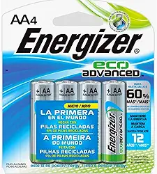4- Pilha Aa4 Energizer Eco Duro 60% Mais Alcalina Pequena