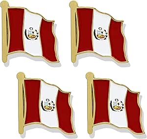 Amazon.com: stidsds Peru Flag Pin - Peru Flags Pins Lapel Peruvian Flag ...