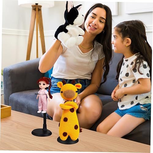 Miniatura 5 de Toyvian 2 soportes ajustables para muñecas, soporte de exhibición de figuras de acción negro, soportes organizadores de muñecas, soportes de