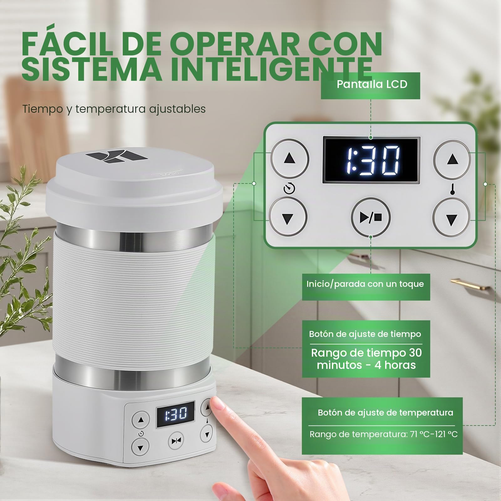 Huanyu Decarboxylator para hierbas Máquina de infusión de aceite de hierbas con taza de silicona Herb Butter Maker Decarboxylator de hierbas e infusor con colador