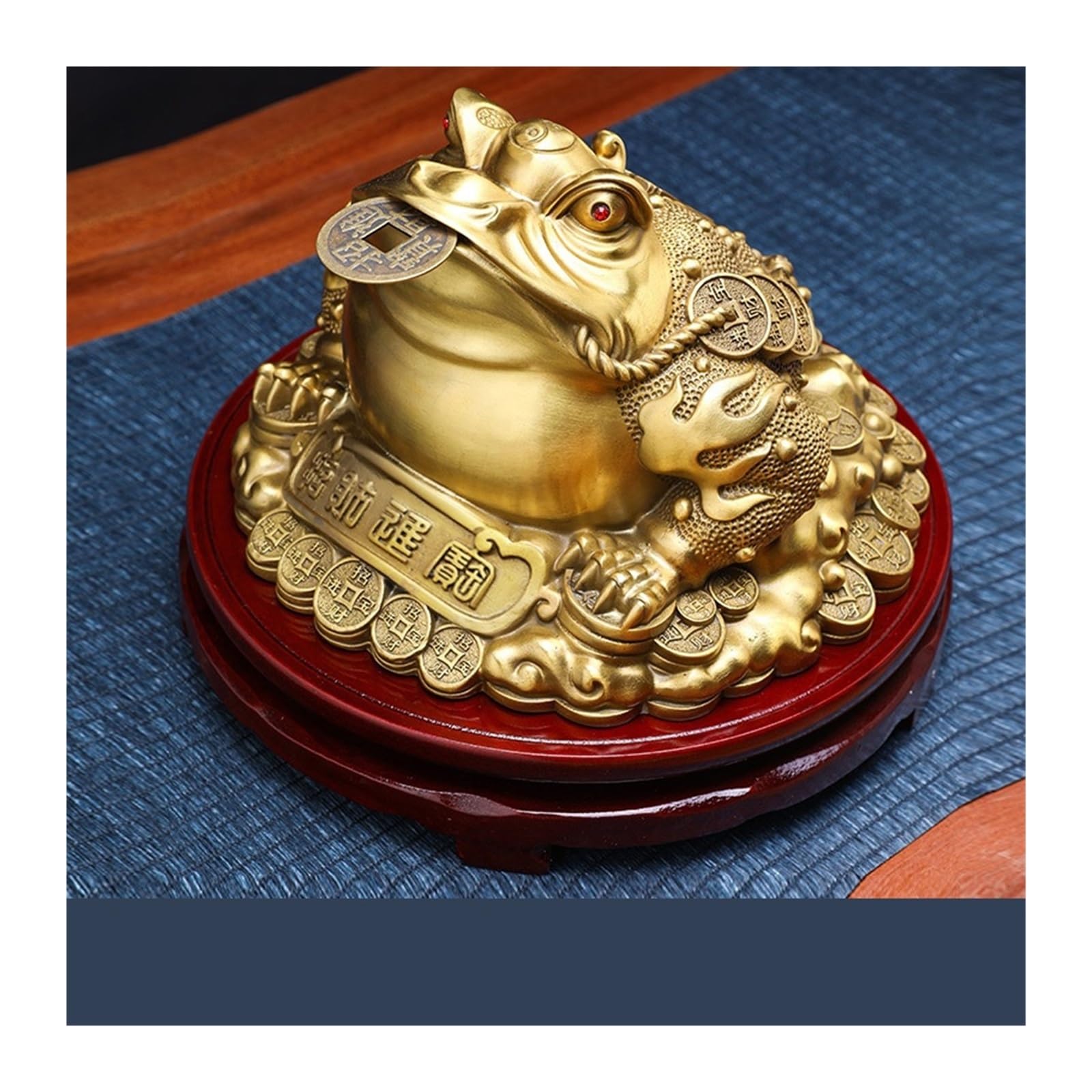 IUokLU Feng Shui Buddha Statue Brass Toad Ornaments,Fengshui Statue For Wealth And Luck,Luck Symbol Sculpture,Home Decoration Desktop Decoration Ornaments (A L)