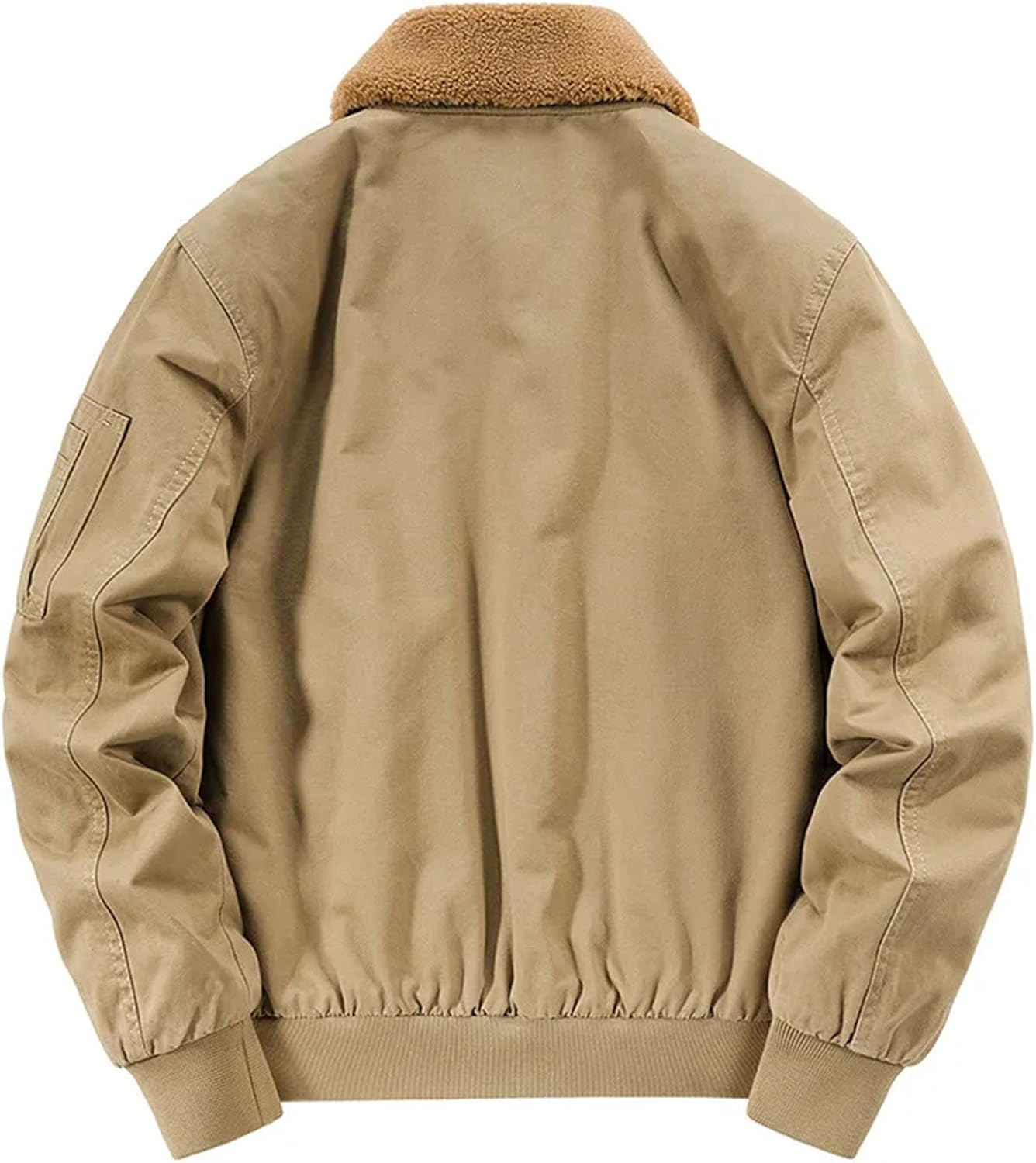 Mens Fashion Winter Fleece Jackets Cotton Thicker Warm Parkas Cargo Jackets Multi-pockets Coats