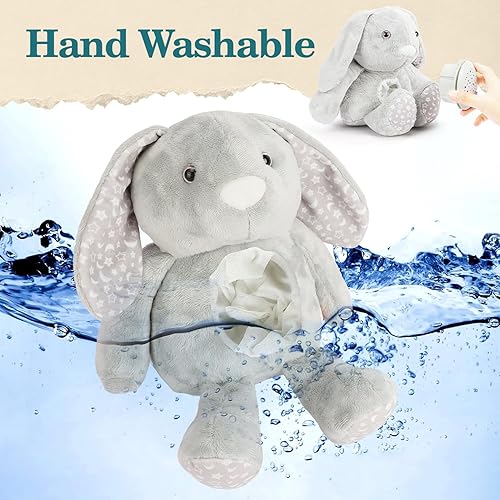 Miniatura 5 de TOY Life Conejito para dormir para bebé, máquina de ruido blanco con latido del corazón del útero Sonido Shhh, dulce sueño cuna chupete proyector de