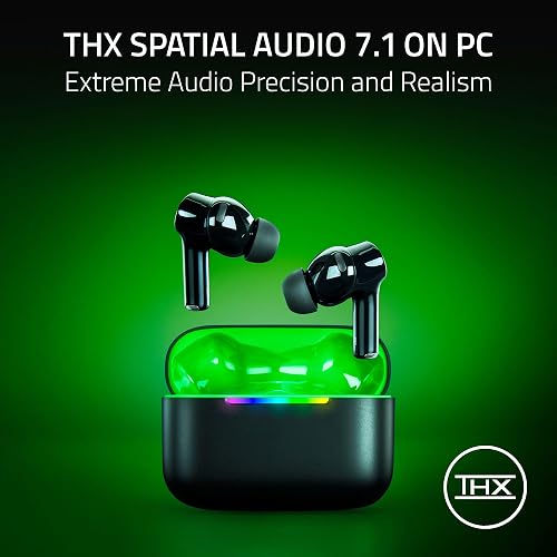 Razer Hammerhead V3 X HyperSpeed Xbox - Wireless Multi-Platform Gaming Earbuds - HyperSpeed Wireless & Bluetooth - 40 Hours of Battery - Water-Resistant IPX4 - THX Spatial Audio | Black - 6
