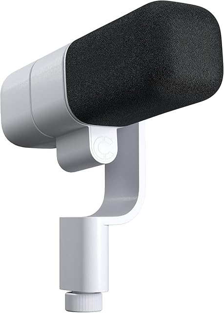 Logitech for Creators Blue Sona Active Dynamic XLR Broadcast Microphone for Streaming, Podcasting and Content Creation, ClearAmp Active Preamp, Dual-Diaphragm Capsule, Internal Shockmount - Off White